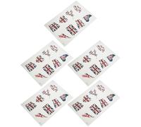 Mipcase Tatouages Temporaires Décoratifs Visage 5 Pièces Taille Standard Autocollants Pratiques Fans Football Supporteurs Drapeau Royaume-uni Usage Sportif