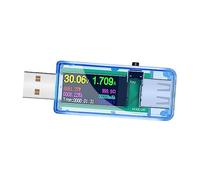 Mipcase Testeur USB Numérique Voltmètre et Wattmètre USB C Mesure Tension Puissance Écran LCD Couleur 1 Pièce