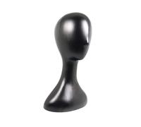 Mipcase Tête de Mannequin Plastique Noire pour Perruques et Chapeaux Support Léger pour Coiffure Entraînement et Présentation pour Affichage de Foulards et Bijoux