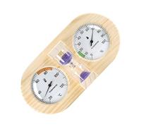 Mipcase Thermomètre et Hygromètre Mécanique Double Cadran pour Sauna avec Minuteur Sablier 15 en Bois Violet - Indicateur Précis Température et Humidité pour Hammam et Intérieur