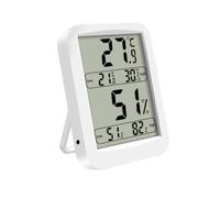 Mipcase Thermomètre Hygromètre Intérieur Digital Grand Écran Pour Chambre Bureau Mesure Précise Température Humidité Portable Batterie