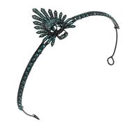 Mipcase Tiare Tête de Mort pour Halloween Couronne Gothique Rétro de Sorcière Ornée de Strass Accessoire de Coiffure pour Fête ou Décoration
