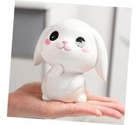 Mipcase Tirelire Lapin Céramique Incassable Boîte à Monnaie Garçon Fille Décoration de Bureau Stable et Coffret Épargne Original pour Cadeau Anniversaire