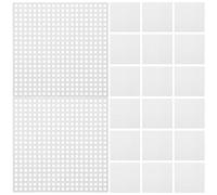 Mipcase Toiles à Broder en Plastique 8X8 CM 40 Pièces Grille Carrée Blanche 6 Points à Mailles Serrées pour Point de Croix Loisirs Créatifs et Confection D’Accessoires Décoratifs