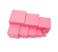 Mipcase Tour Apprentissage Montessori Bois Rose pour Tout Petits Jeu Éducatif pour Développement Moteur et Notions Mathématiques