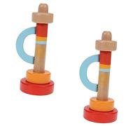 Mipcase Trompette en Bois pour Garçon Et Filles Jouet Éducatif 2 Pièces Sifflet Pratique Instrument De Musique Coloré Jouets D'éveil pour Garçon Et Filles