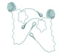 Mipcase Ustensiles Entraînement Silicone pour Garçon Fille avec Sangle Antichute Cuillère et Fourchette Acier Inoxydable Fond Ventouse Stable Kit Vert pour Repas sans Désordre