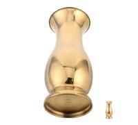 Mipcase Vase en Acier Inoxydable Moderne et Minimaliste, Base Solide et Design Rond Doré, pour Décoration de Bureau, Cérémonie ou Centre de Table Mariage
