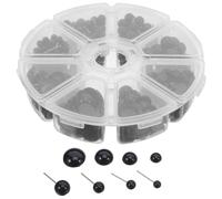 Mipcase Yeux de Poupée Plats pour Needle Felting avec Rondelles Yeux de Sécurité Plastique pour Crochet Accessoires DIY pour Animaux et Poupées Artisanales