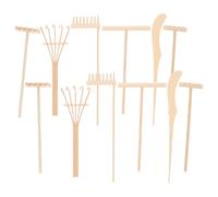 Mipcase Zen Jardin Miniature Outils Râteau Bois pour Jardin de Sable et Caillou de Table Accessoires Zen pour Méditation et Décoration Bureau