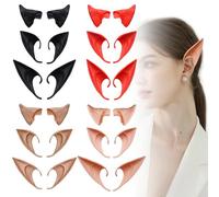 MIPIACE 12 Paires Oreille Elfe Elf Ears Oreilles D'Elfes 3 Tailles Lutin Elfe Oreilles Pointues pour Cosplay Halloween Mascarade Fête D'anime Accessoires en Direct Enfants et Adultes Fête Costumée