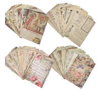 MIPIACE 120 Pièces Papier Scrapbooking 20x14 cm Papier de Scrapbooking Papier Décoratif Scrapbooking Papiers Journal Vintage Artisanat Vintage pour Journal Carnet DIY Artisanat Collage Calendrier