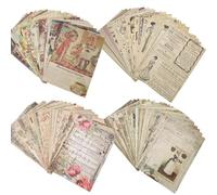MIPIACE 120 Pièces Papier Scrapbooking 20x14 cm Papier de Scrapbooking Papiers Décoratif Scrapbooking Papiers Journal Vintage Artisanat Vintage pour Journal Carnet DIY Artisanat Collage Calendrier