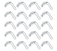 MIPIACE 20 Pièces Goupille de Verrouillage Forme D 4.5 x 4mm Goupilles Tubulaires Robuste Forme D Goupille Securite Carbone Galvanisé Axe de Verrouillage pour Pelouse Jardin Agriculture Remorques