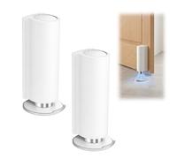 MIPIACE 2Pièces Bloc Porte Aimanté Stop Porté Sans Percage Butee de Porte Magnetique en Acier Inoxydable Butée Invisible Magnétique en Métal Butée de Portée Door Stopper pour Maison Bureau Intérieures