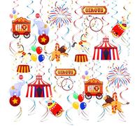 MIPIACE 48 Pièces Tourbillon Suspendue Carnaval Foraine Décoration de Cirque Suspendue Tourbillonnante pour Plafond Tourbillons à Suspendre de Fête per Carnaval Décoration de Fête Foraine Cirque