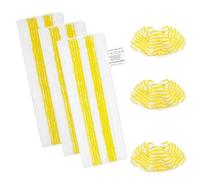 MIPIACE 6 Pièces Chiffons de Nettoyage en Microfibre pour Karcher SC1 SC2 SC3 SC4 SC5 Bonnette Microfibre Lingette 3 Chiffons de Sol + 3 Housses Bonnettes Microfibres Nettoyeurs à vapeur pour Vitre