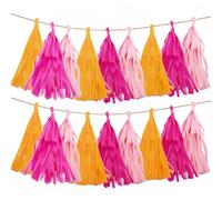 MIPIACE Lot de 30 Guirlandes de Pompons Guirlandes à Pompons Multicolores Guirlande Pompon pour Fête Décoration d'anniversaire Anniversaire de Mariage Décoration de Fête Prénatale