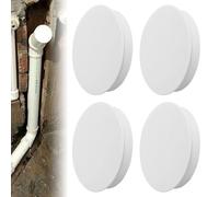 MIPIACE Lot de 4 cache tuyaux de ventilation 100 mm, cache-tuyau, cache-ressort en PVC, embout rond pour tube de ventilation, cache-tuyau d'égout capuchon pour empêcher le reflux dans les tuyaux