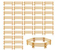 MIPIACE Lot de 60 Jouets de Clôture pour Chevaux,Mini Clôture de Ferme pour Enfants,Accessoires de Clôture de Corral de Cheval pour écurie de Ferme Panneau de Clôture de Grange pour Animaux
