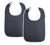 MIPIACE Pack of 2 Grand Bavoir Adulte 69 x 46cm Bavette Adulte Reusable Bibs for Adults Facile à Nettoyer et Utiliserpour Convient aux Personnes Agées et Personnes Handicapées Manger