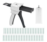 MIPIACE Pistolet à Colle Époxy AB avec Double Cartouche de Colle 50 Buse Mélangeuse Statique Pistolet Distributeur De Mélange Pour Mélange Colle pour Seringues de Mélange Statique 2:1