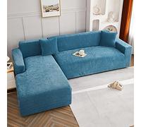 MIPOPS Housse de canapé Extensible Anti-Griffes de Chat Housse de canapé Universelle pour Salon Housse de canapé d'angle en Velours de Couleur Unie pour canapés (Color : B, Size : 2-Seater 145-185cm)