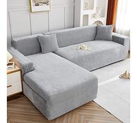MIPOPS Housse de canapé Extensible Anti-Griffes de Chat Housse de canapé Universelle pour Salon Housse de canapé d'angle en Velours de Couleur Unie pour canapés (Color : D, Size : 4-Seater 235-300cm)