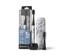 MIPOW Brush GO SlimPro i4 Brosse à dents électrique rechargeable Smart Ultra Sonic 3 modes, étui de voyage et station d'accueil en céramique, batterie de 60 jours, poils souples 2 têtes IPX7, étanche