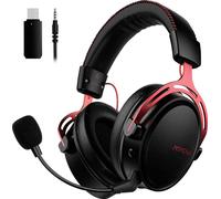 Mipow Micro-casque supra-auriculaire sans fil, filaire Stereo noir, rouge Suppression du bruit du microphone Mise en sourdine du