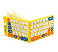 MiPow x Miffy Clavier Bluetooth pour iPad, pliable Mini sans fil, multi-appareil, rechargeable, clavier portable compatible avec Windows Mac Android iOS Clusen (jaune)