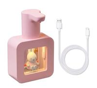 Mipow x Miffy Distributeur de savon automatique sans contact - 3 niveaux de mousse réglables avec capteur intelligent pour salle de bain, cuisine, bureau à domicile, rose (version améliorée 2025)