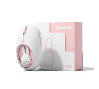 MiPow x Miffy Souris sans fil Bluetooth, petite souris portable, convient pour ordinateurs portables, tablettes, etc., suivi en douceur, compatible avec PC et Mac, Windows et macOS, rose