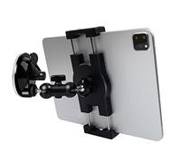 Mippko Support à ventouse pour tablette de douche, base de 7,3 cm en verre/miroir/carrelage/métal, compatible avec iPad/Nexus/LG G/liseuse de 7 à 12,9", support de réglage à 360°