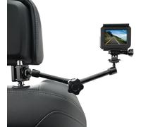 Mippko Support de caméra pour appuie-tête de Voiture pour GoPro/Insta 360/DJI Osmo/AKASO/Video/DSLR - Base de 4 cm de diamètre - Bras Magique de 25,4 cm de Long - Support réglable en Alliage