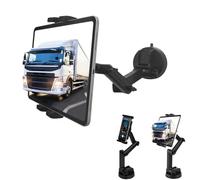 Mippko Support de tablette de camion pour tableau de bord et pare-brise - Support robuste - Bras de réglage de 42,9 cm de long - Base ventouse de 11 cm - Compatible avec iPad/Nexus/LG G Pads/Fire