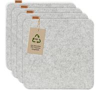 Miqio Design Coussins d'assise rectangulaires en Feutre 35x35 cm | Lot de 4 | Coussins de Chaise lavables antidérapants | Coussins de Jardin et de Banc Confortables