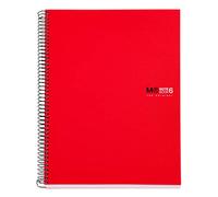 Miquel Rius 422034 Cahier couverture Polypropylène A4 150 feuilles Rouge