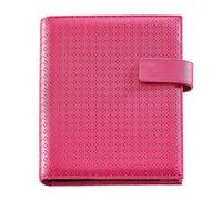 Miquelrius - Agenda 16 mois intégral découpé de septembre 2021 à décembre 2022 - jour Page - Taille active 117 x 182 mm (approx. A6) - Agenda en cuir avec anneaux - Fuchsia - Catalan