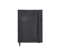 Miquelrius Agenda 2025, agenda annuel 122 x 168 mm, vue hebdomadaire, couverture souple imitation cuir cousu, papier 80 g/m², espagnol, anglais et portugais, couleur rouge