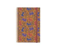 Miquelrius Agenda 2026 journalier A6+ (117 x 182 mm), planification quotidienne, couverture rigide, spirale, fermeture élastique, papier 80 g/m², ES-EN-PT, léopard