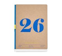 Miquelrius Agenda 2026 un jour par page similaire A5+ (155 x 213 mm), planification quotidienne, couverture kraft naturel avec sérigraphie, reliure artisanale, papier ivoire 100 g/m², espagnol EN-PT