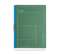 Miquelrius Agenda 2026 un jour par page similaire A5+ (155 x 213 mm), planification quotidienne, couverture cousue en carton kraft avec stamping, papier ivoire 100 g/m² FSC, porte-stylo, espagnol