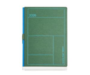 Miquelrius Agenda 2026 un jour par page similaire A5+ (155 x 213 mm), planification quotidienne, couverture cousue en carton kraft avec stamping, papier ivoire 100 g/m² FSC, porte-stylo, espagnol