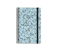 Miquelrius - Agenda annuel 2023 - Jour Page - Taille active 117 x 182 mm - Couverture rigide - Reliure spirale - Espagnol, Anglais et Portugais - Points