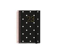 Miquelrius - Agenda annuel 2023 - Jour Page - Taille Caddy 80 x 120 mm - Couverture rigide - Reliure spirale- Catalan - Moutarde