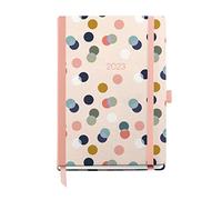 Miquelrius - Agenda annuel 2023 - Journal Page - Taille Journal 122 x 168 mm - Couverture rigide - Reliure cousue - Catalan, Anglais et Portugais - Confettis, MR33332
