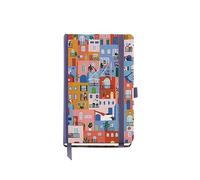 Miquelrius - Agenda annuel 2024, Jour Page, Taille Passport 90 x 140 mm, Couverture rigide, Reliure cousue, Fermeture avec caoutchouc, Catalan, Anglais et Portugais, Village avec Stamping Argent