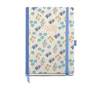 Miquelrius Agenda annuel 2025, 122 x 168 mm, 1 jour par page, couverture carton doublé plastifié, spirale, fermeture élastique, papier 80 g/m², catalan, anglais et portugais, Daisies