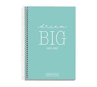 MIQUELRIUS - Agenda scolaire 2021-2022 - Format ACTIVA 11,7 x 17,4 cm, Semaine Vista, Write Bleu, Langue italienne